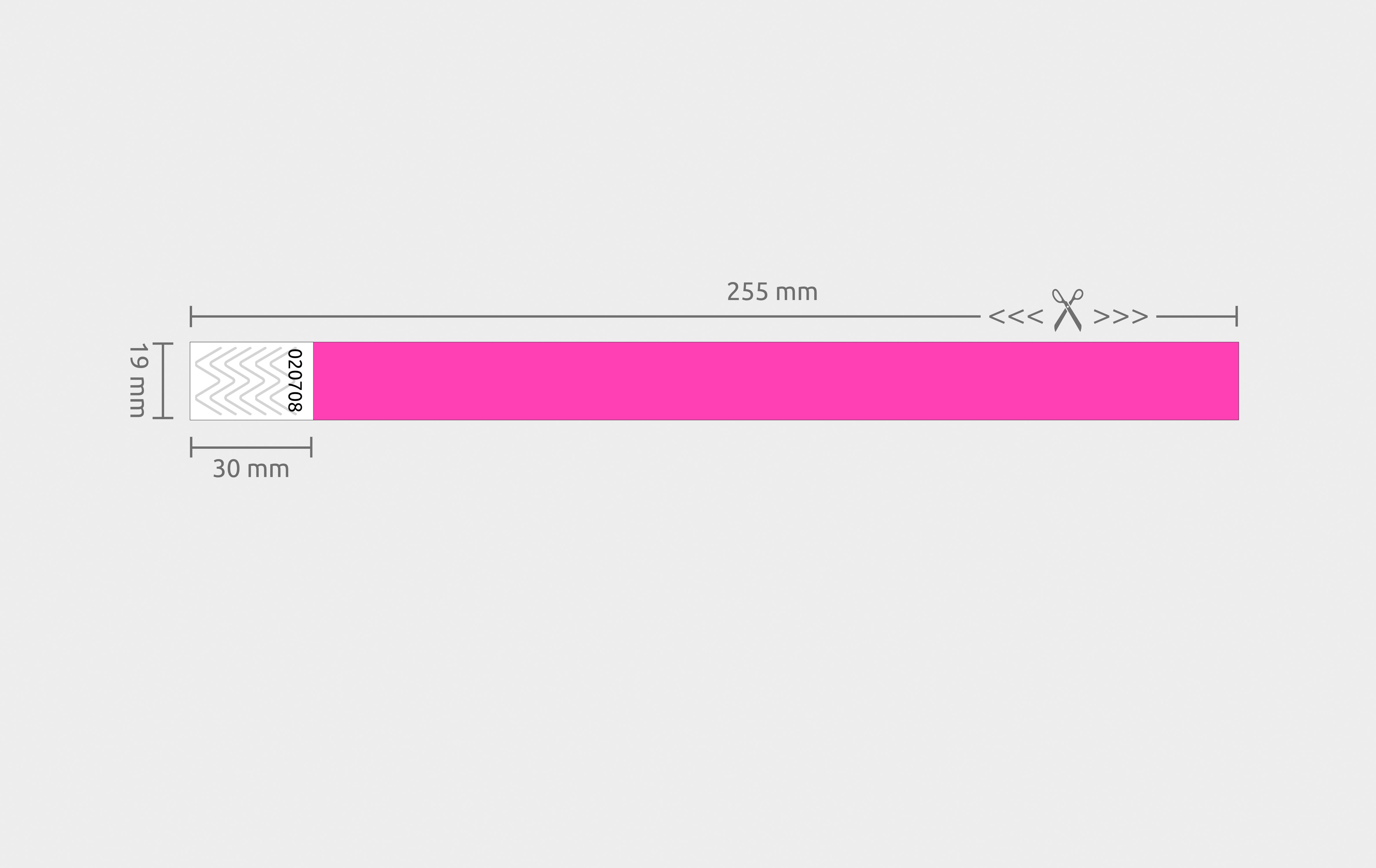 1000er VPE Securebänder Tyvek® 19 mm - Neonpink
