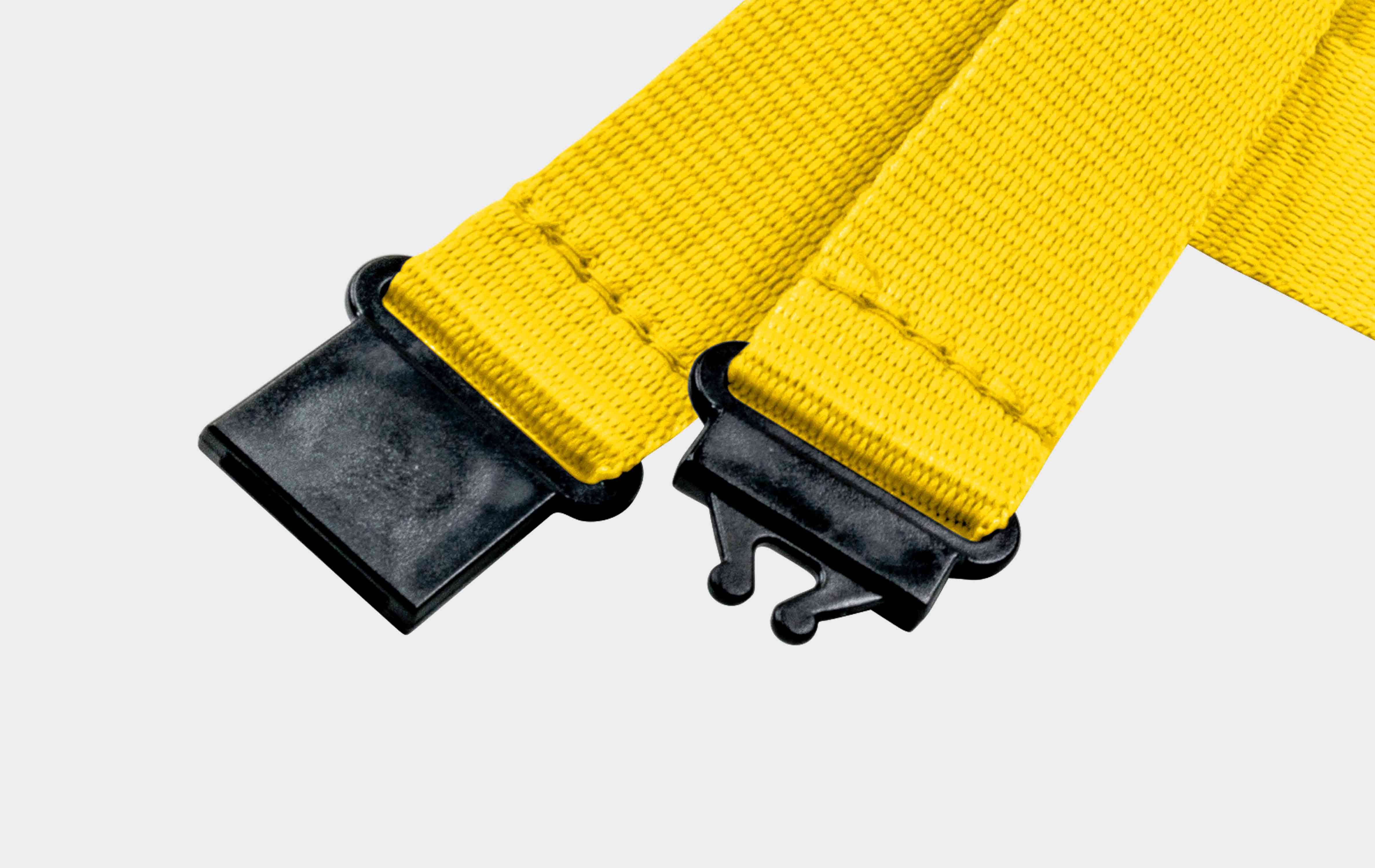 Schlüsselbänder 20 mm, 2x easy going Haken, Sicherheitsverschluss, Gelb